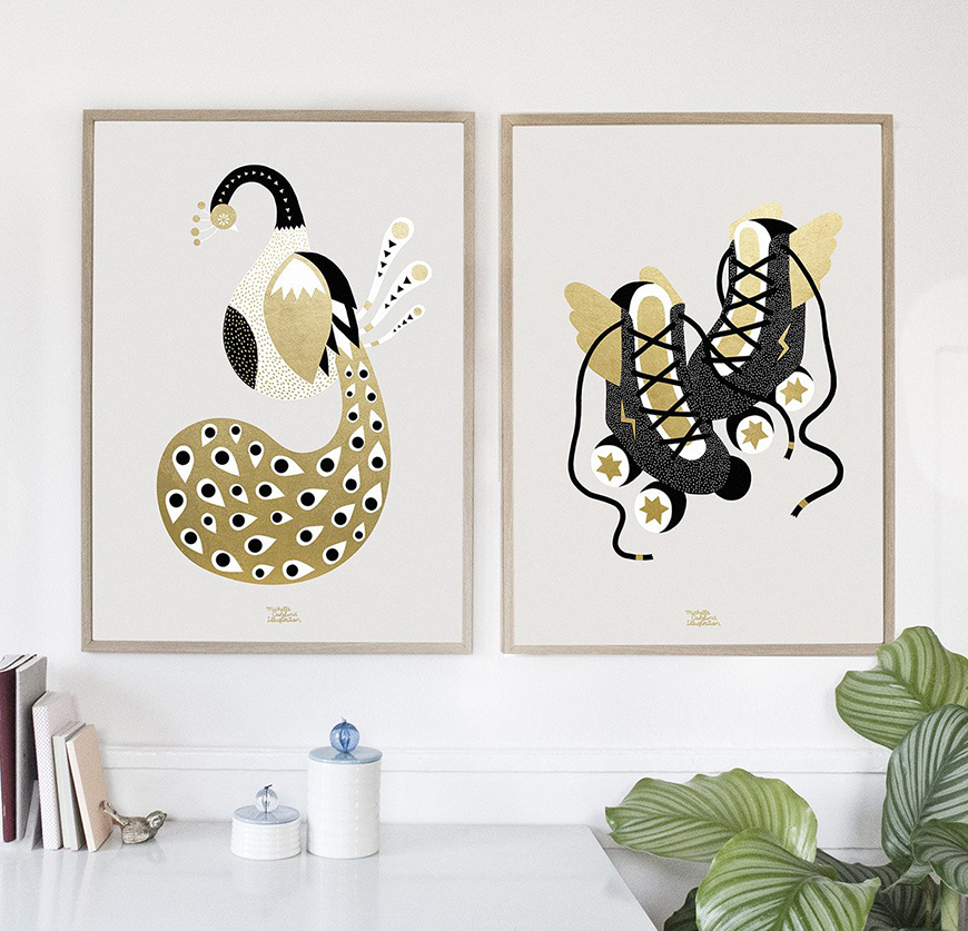 gold foil posters michelle carlslund